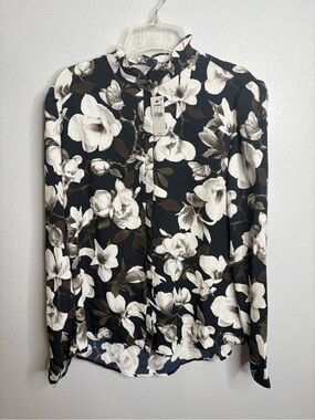 Express Large Floral Long Sleeve Blouse NWT